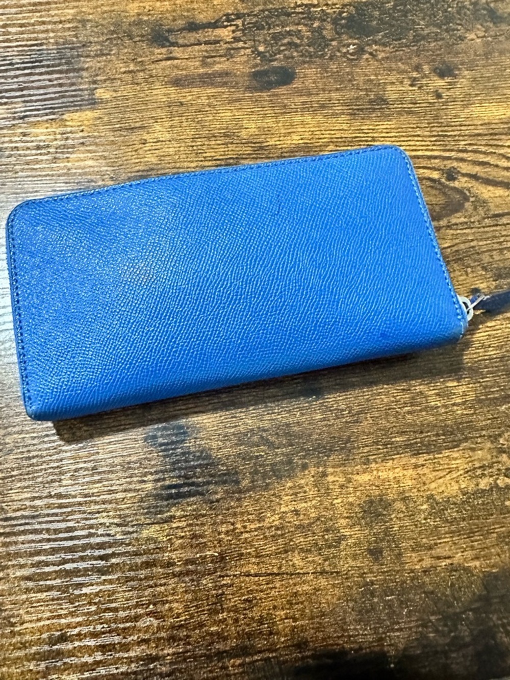 Coach Royal Blue Zip Wallet with Gold Logo - Picture 4 of 8